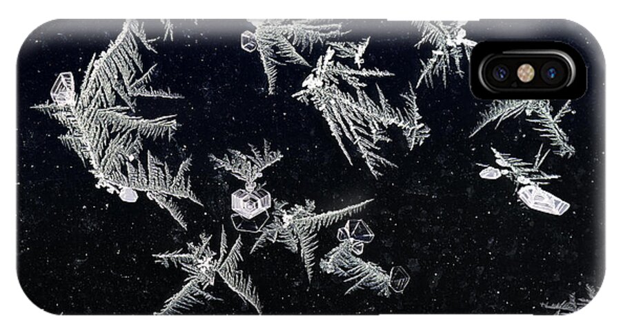 Beautiful Photos iPhone X Case featuring the photograph Frost on Car Window 4 by Roger Snyder