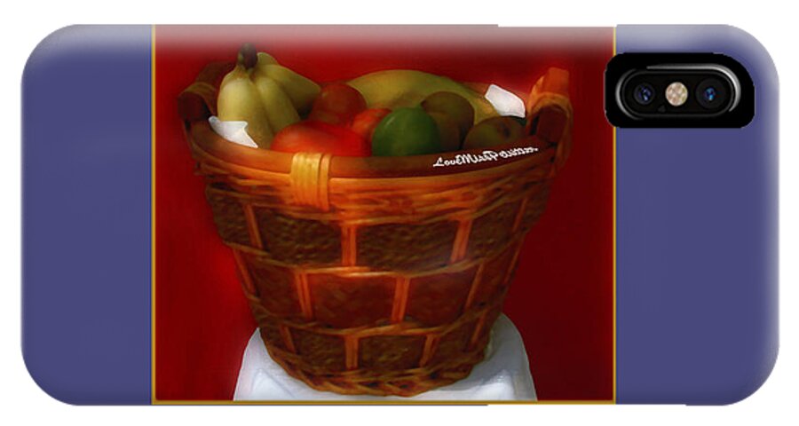 Art iPhone X Case featuring the digital art Fruit Art 3 by Miss Pet Sitter