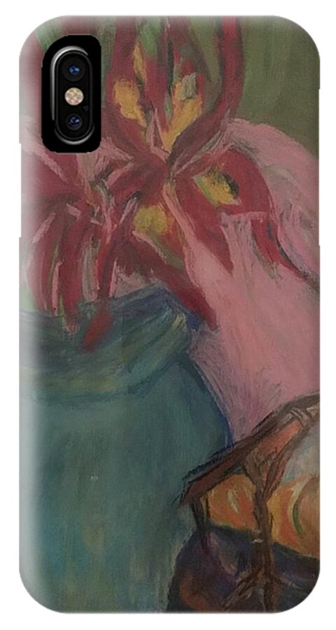 Fruits iPhone X Case featuring the painting Fruit Basket by Clare Ventura