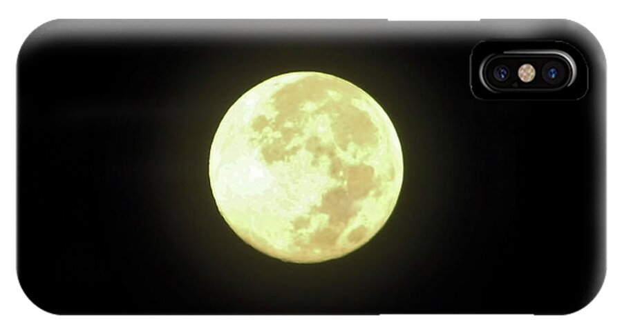 Moon iPhone X Case featuring the photograph Full Moon August 2014 by D Hackett