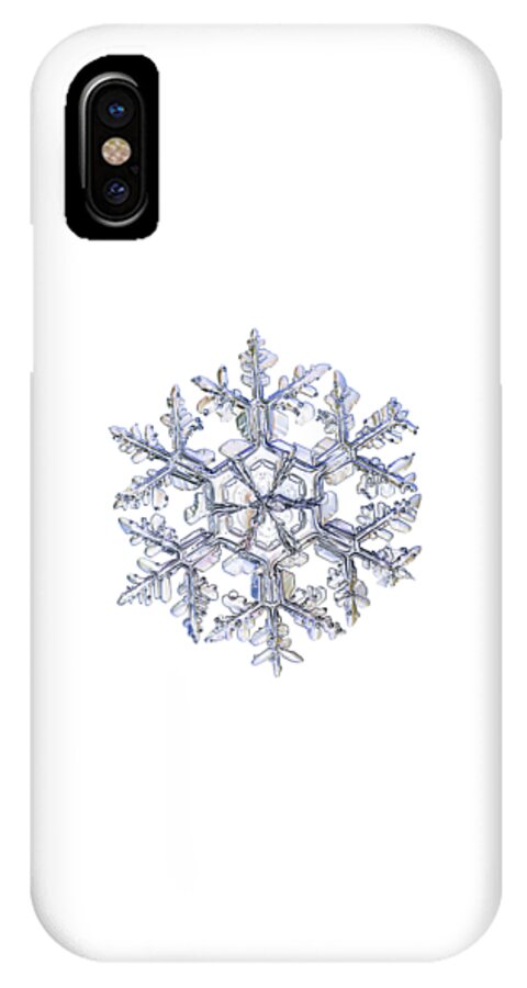 Snowflake iPhone X Case featuring the photograph Gardener's dream, white version by Alexey Kljatov