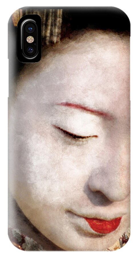 Japanese iPhone X Case featuring the photograph Geisha Girl by Pennie McCracken