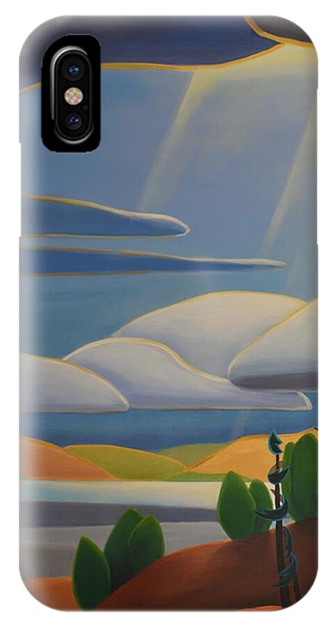Georgian Shores iPhone X Case featuring the painting Georgian Shores - Left Panel by Barbel Smith