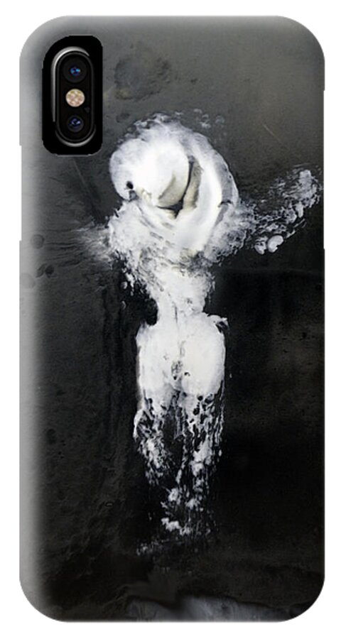 Black iPhone X Case featuring the painting Ghost by Jennifer Creech