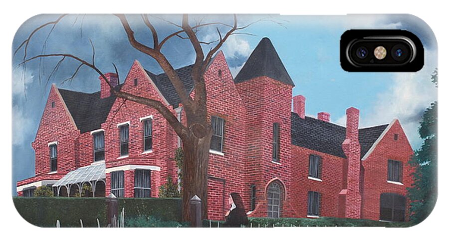 Borley iPhone X Case featuring the painting Ghostly Nun of Borley Rectory by Barbara Barber