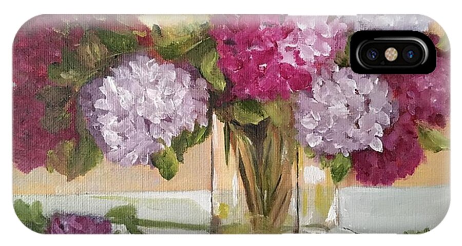 Glass Vase iPhone X Case featuring the painting Glass Vase by Sharon Schultz