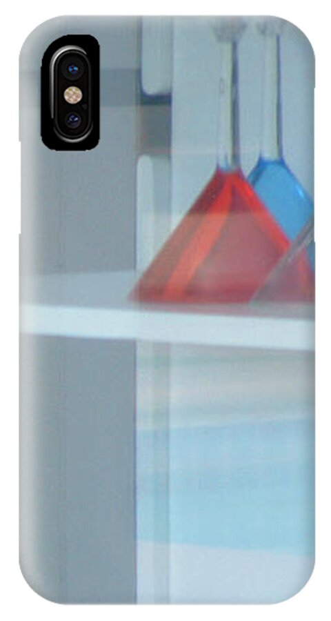 Plate Glass Window iPhone X Case featuring the photograph Glass Water Plastic Flutes by Stan Magnan