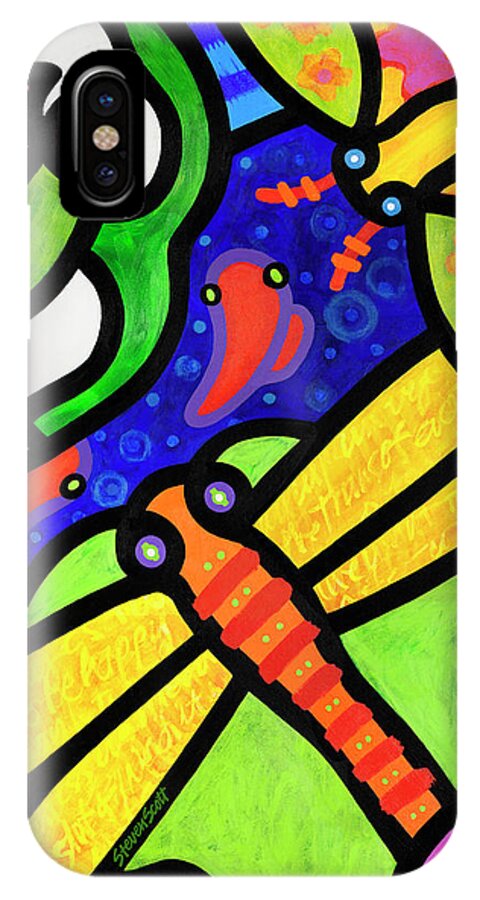 Butterfly iPhone X Case featuring the painting Glen Lake by Steven Scott