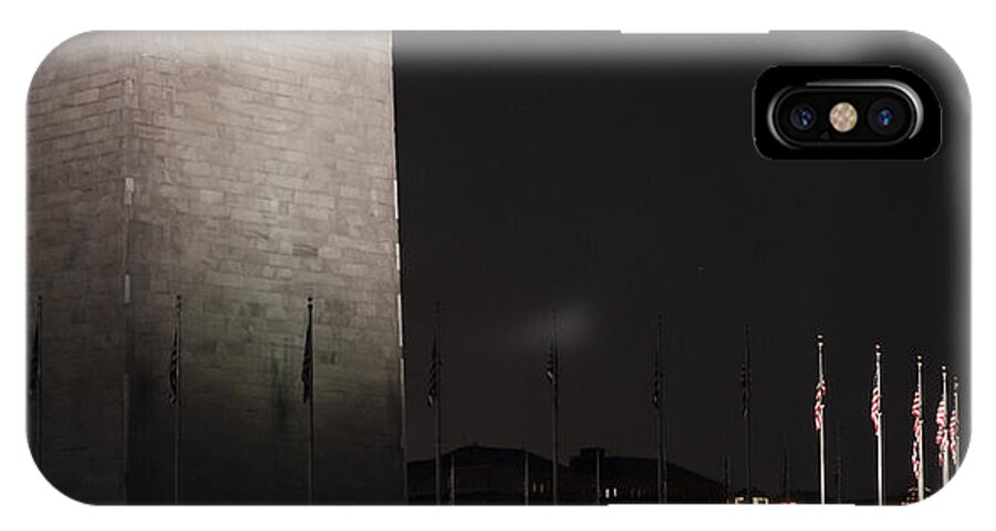 America iPhone X Case featuring the photograph Glmpse of the Washington Monument by Art Atkins