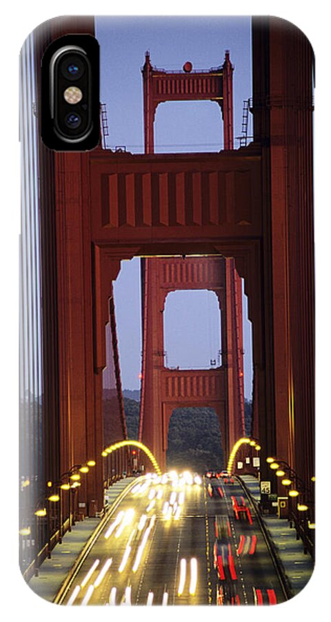 101 iPhone X Case featuring the photograph Golden Gate Traffic by Michael Howell - Printscapes