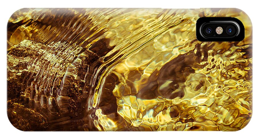 Water iPhone X Case featuring the photograph Golden Ripples by Robert McKay Jones