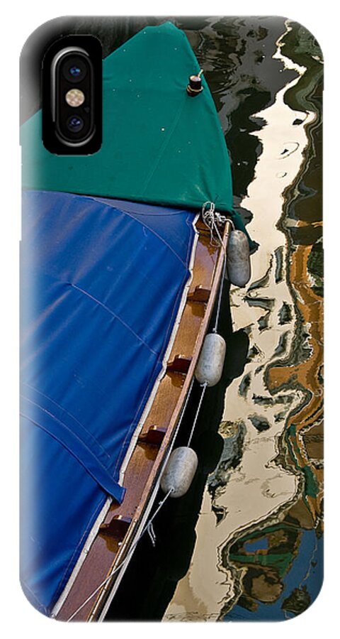 Gondola iPhone X Case featuring the photograph Gondola Reflection by Harry Spitz