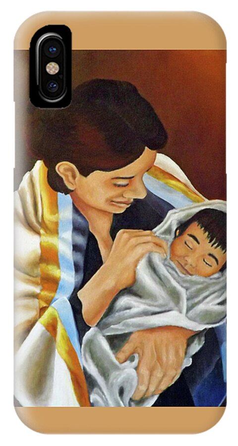 Portrait iPhone X Case featuring the painting Good Morning 2 by Carl Owen