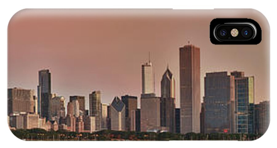 Chicago iPhone X Case featuring the photograph Good Morning Chicago Panorama by Sebastian Musial