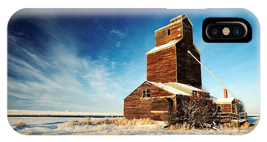 Grain Elevator iPhone X Case featuring the photograph Granary Chill by Todd Klassy