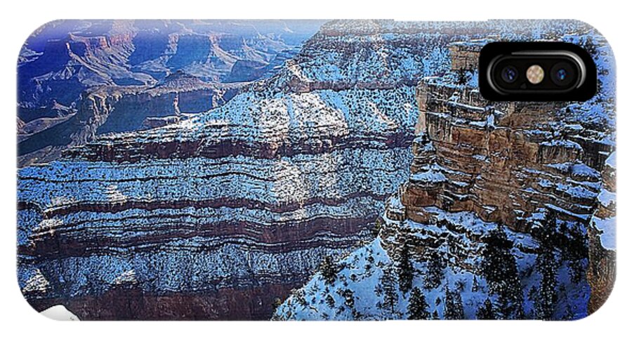 Grand Canyon iPhone X Case featuring the photograph Grand Canyon National Park In Winter by Jenny Revitz Soper