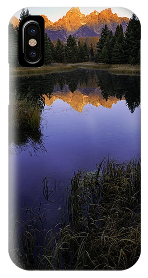 Grand Tetons iPhone X Case featuring the photograph Grand Teton Morning by Craig J Satterlee