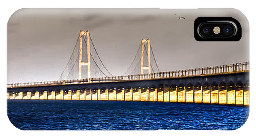 Architecture iPhone X Case featuring the photograph Great Belt Bridge by Gert Lavsen