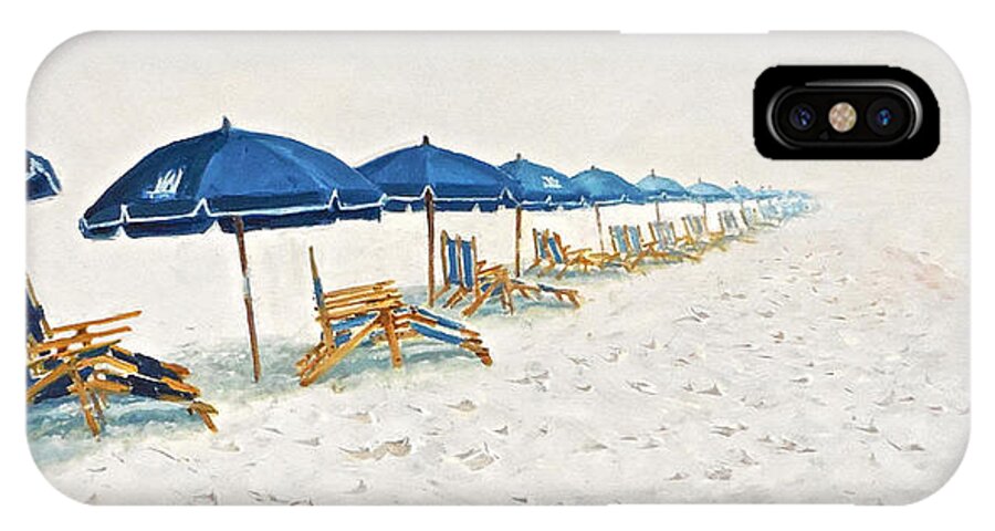 Beach Scene iPhone X Case featuring the painting Great Expectations by Maryann Boysen