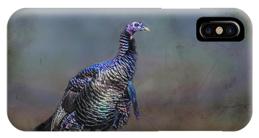 Animal iPhone X Case featuring the painting Great Smokey Turkey by Ches Black