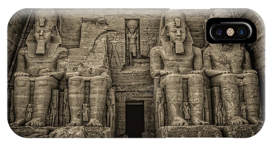 Abu iPhone X Case featuring the photograph Great Temple Abu Simbel by Nigel Fletcher-Jones