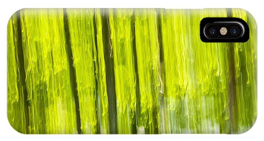 Abstract iPhone X Case featuring the photograph Green forest abstract by Elena Elisseeva