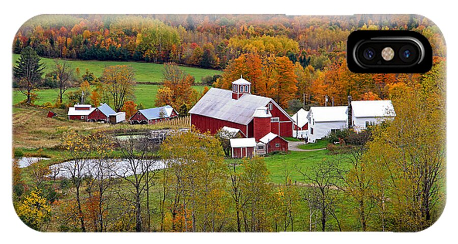 Farm iPhone X Case featuring the photograph Green Mountain Farm by Butch Lombardi