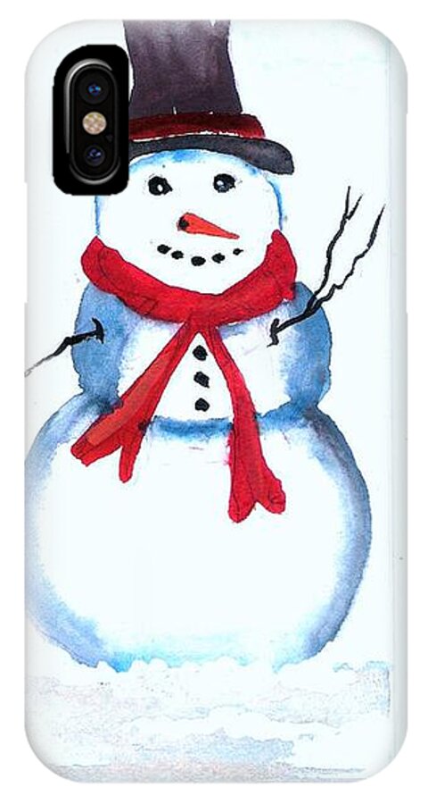 Greeting Card iPhone X Case featuring the painting Greeting Card by Marsha Woods