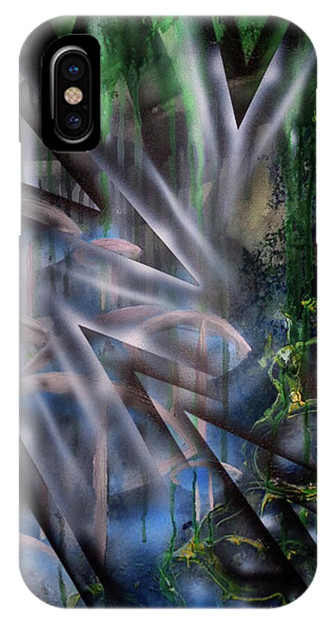 Airbrush iPhone X Case featuring the painting Growth by Leigh Odom