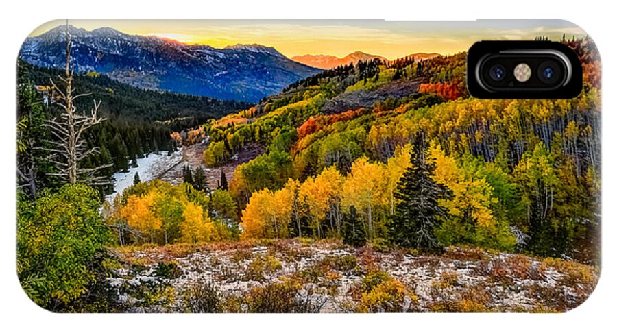 Wasatch Mountains iPhone X Case featuring the photograph Guardsmans Pass Sunset by Dave Koch