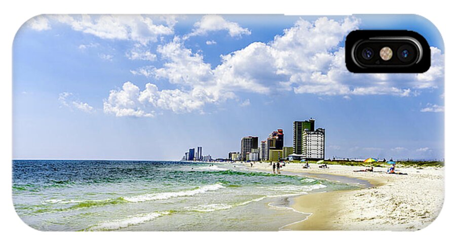 1746a iPhone X Case featuring the photograph Gulf Shores AL Beach Seascape 1746A by Ricardos Creations