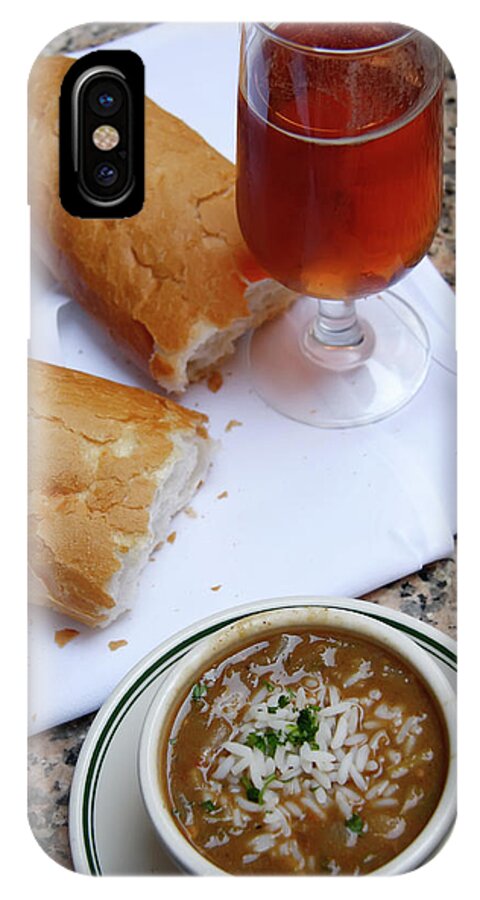 New Orleans iPhone X Case featuring the photograph Gumbo Lunch by KG Thienemann