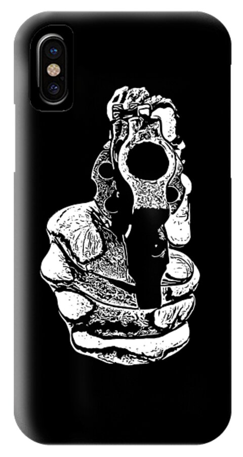 Gunman iPhone X Case featuring the photograph Gunman T-shirt by Edward Fielding