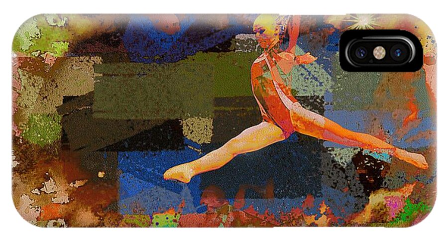 Athlete iPhone X Case featuring the photograph Gymnast Girl by Jean Francois Gil