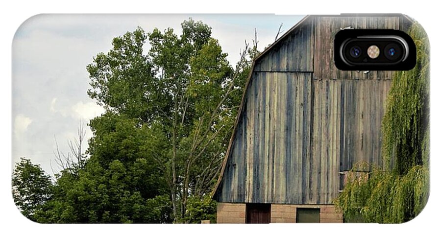 Barn iPhone X Case featuring the photograph 0017 - Hassler Lake Road Horse Barn by Sheryl L Sutter