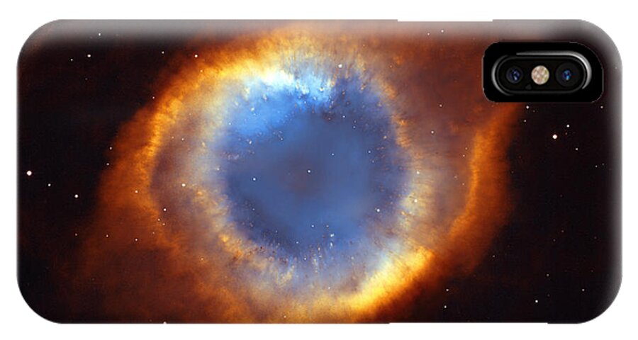 Helix iPhone X Case featuring the photograph Helix Nebula by Ricky Barnard