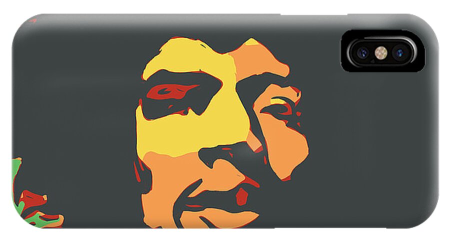 Hendrix iPhone X Case featuring the painting Hendrix by Neal Barbosa