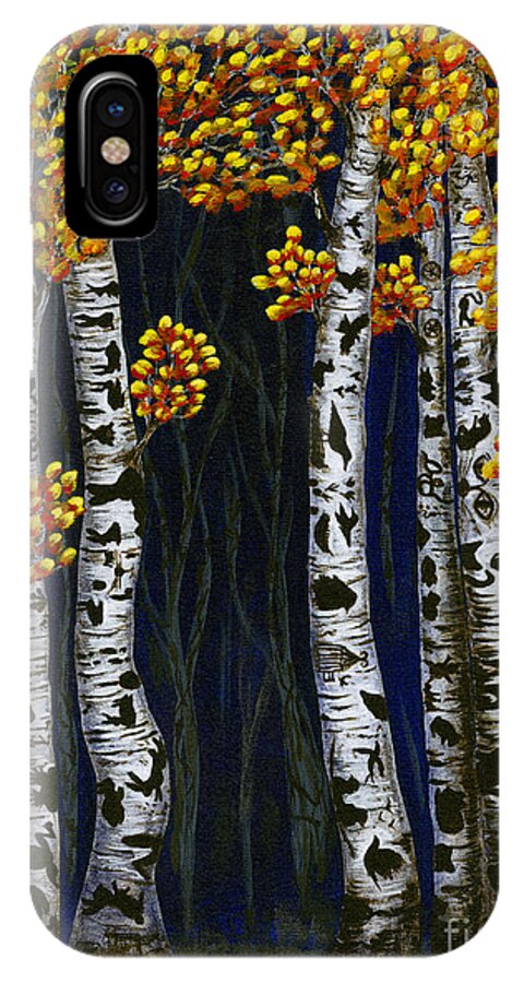 Rebecca iPhone X Case featuring the painting Hidden Autumn by Rebecca Parker