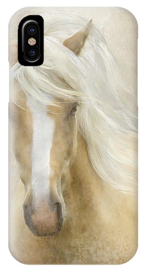 Horses iPhone X Case featuring the painting Spun Sugar by Colleen Taylor