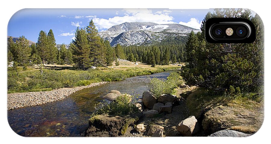 High Sierras iPhone X Case featuring the photograph High Sierras Stream by Bonnie Bruno