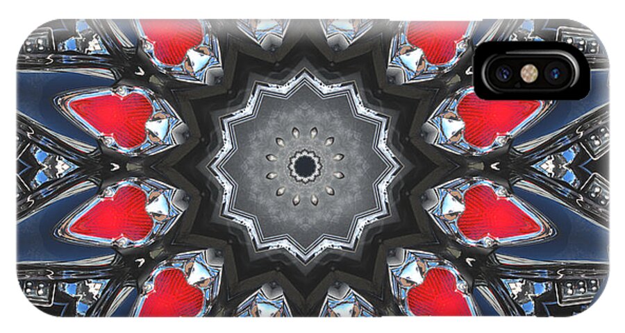 Photography iPhone X Case featuring the digital art Valkyrie Kaleidoscope 2 by Wendy Wilton