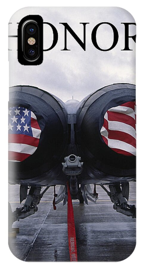 Mcdonnell Douglas F/a-18 Hornet iPhone X Case featuring the photograph HONOR the FLAG by Gary Corbett