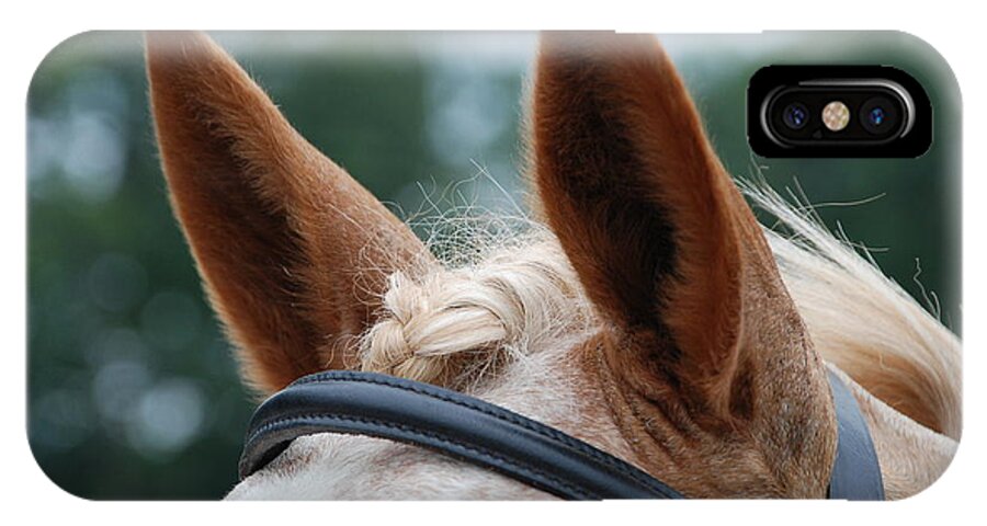 Horse iPhone X Case featuring the photograph Horse at Attention by Jennifer Ancker