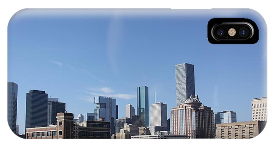 Houston Texas Skyline iPhone X Case featuring the photograph Houston Texas Skyline by Lori Child