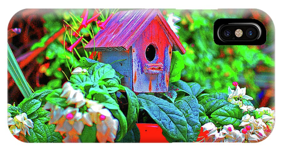 Bird House iPhone X Case featuring the photograph Humming Bird House by Art Mantia