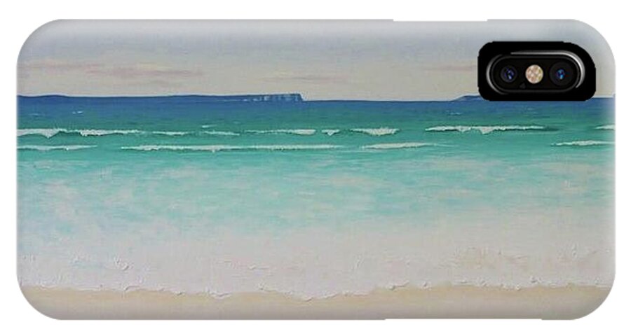 Australia iPhone X Case featuring the painting Hyams Beach by Anne Gardner