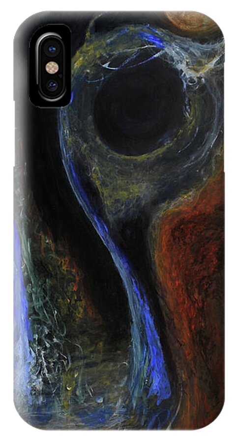 Ennis iPhone X Case featuring the painting Hydrogen Fiend by Christophe Ennis