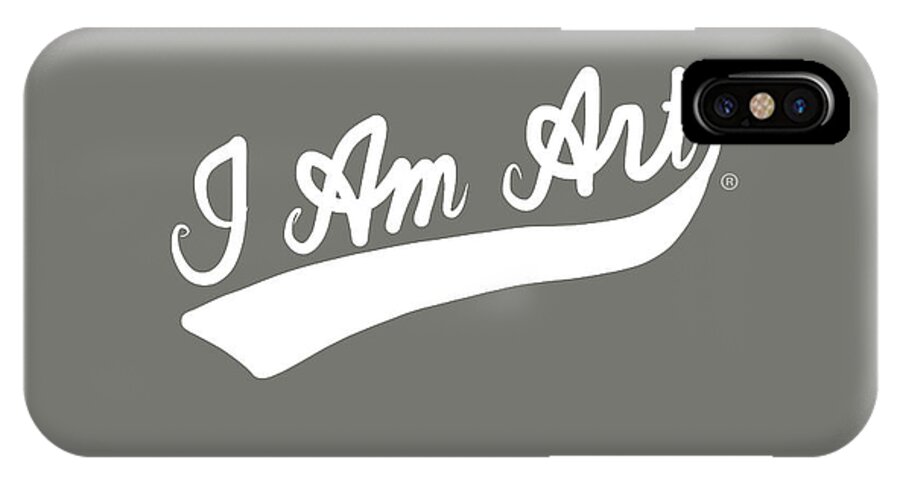 I Am Art iPhone X Case featuring the digital art I Am Art Swoosh- Art by Linda Woods by Linda Woods