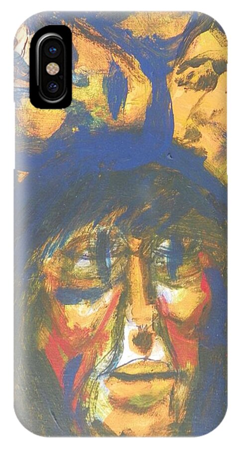 Expressive iPhone X Case featuring the painting I Thought They Were Friends by Judith Redman