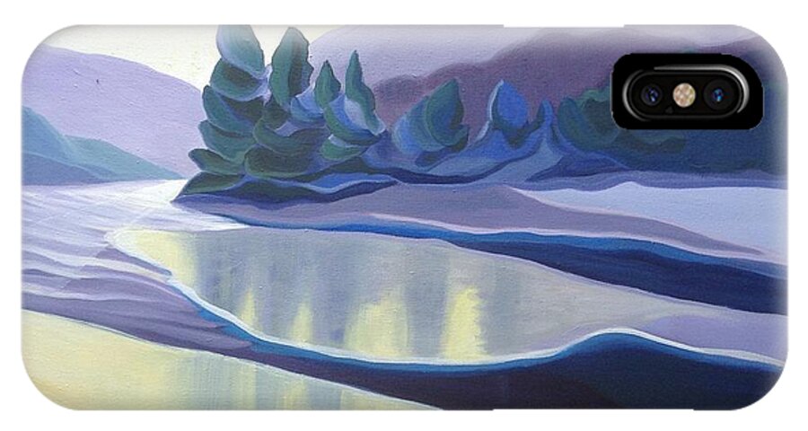 Group Of Seven iPhone X Case featuring the painting Ice Floes by Barbel Smith